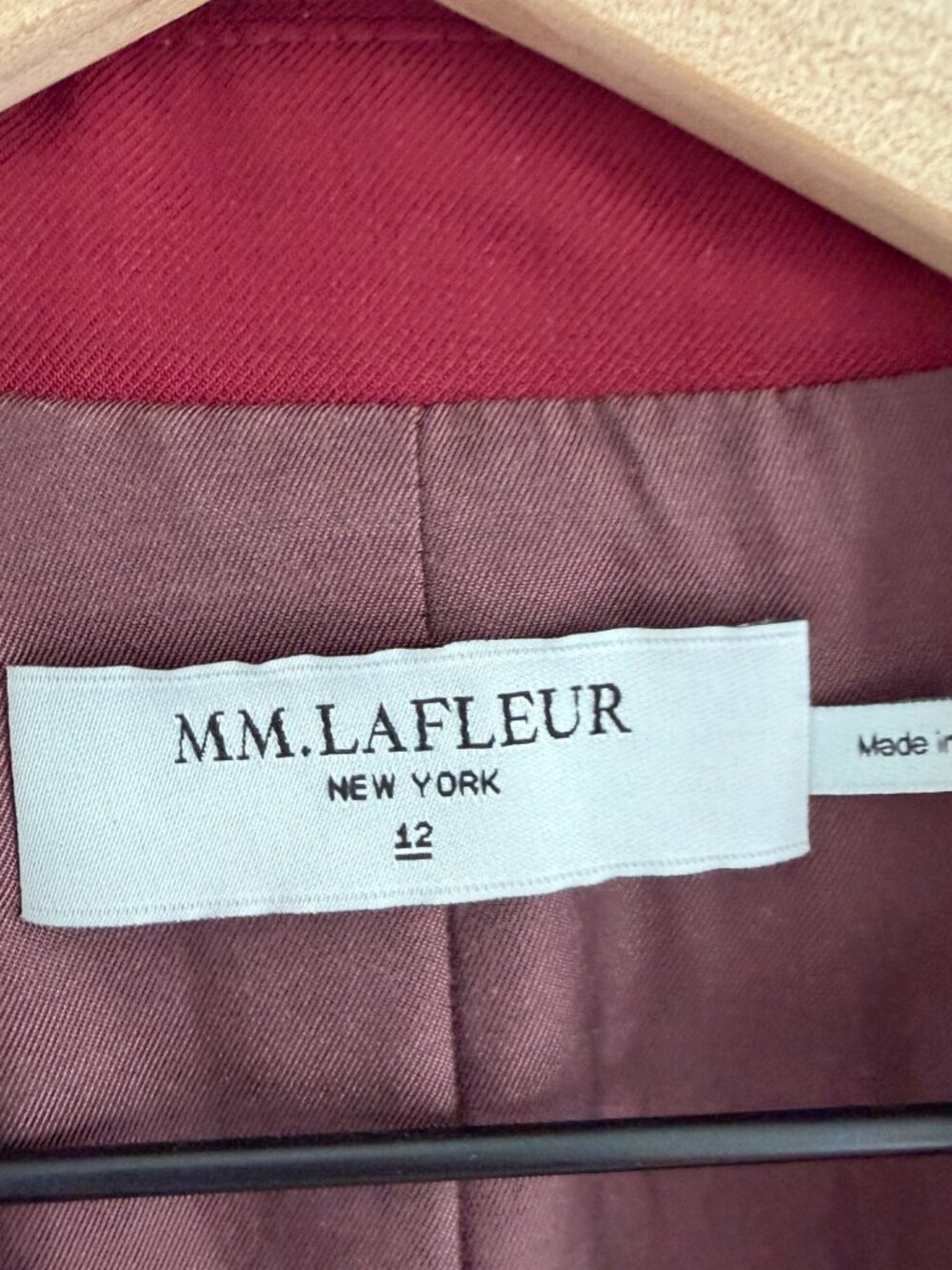 MM.LaFleur Burgundy Tailored Blazer - Picture 9 of 15